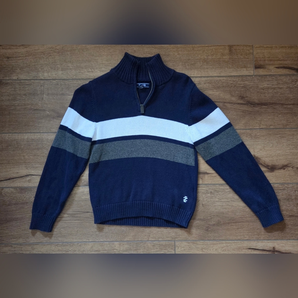 IZOD Boy's Navy Blue Half-Zip Sweater